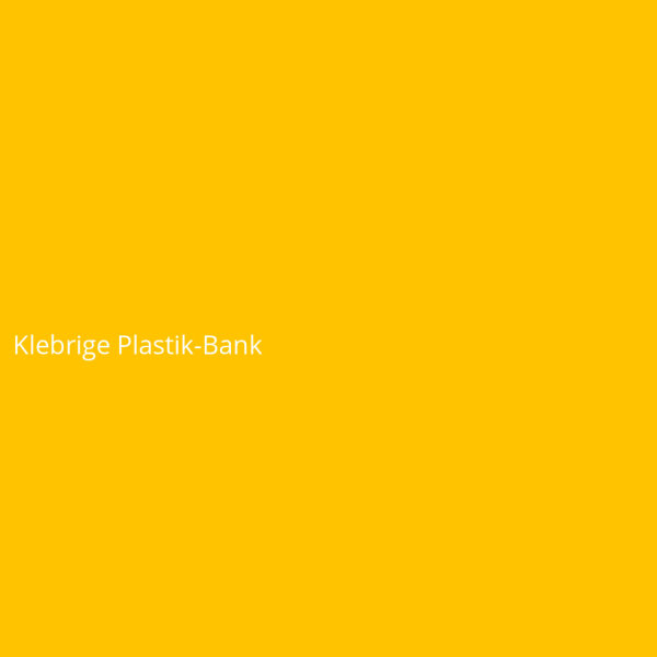 Klebrige Plastik-Bank